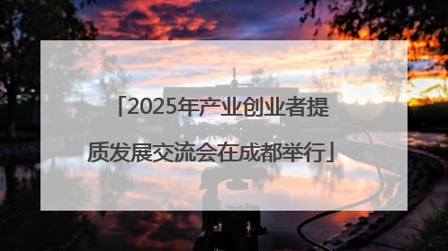 2025年产业创业者提质发展交流会在成都举行