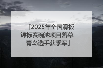 2025年全国滑板锦标赛碗池项目落幕 青岛选手获季军