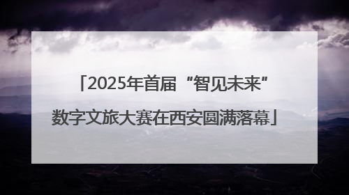 2025年首届“智见未来”数字文旅大赛在西安圆满落幕