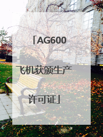 AG600飞机获颁生产许可证