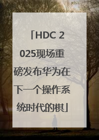 HDC 2025现场重磅发布华为在下一个操作系统时代的棋